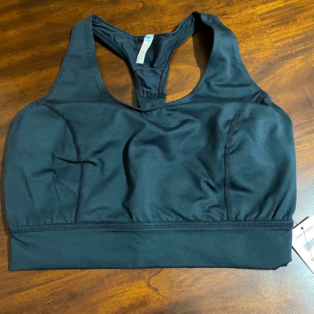 Free People Light Synergy Crop Black NWT